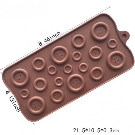 Buttons Chocolate Silicone Mould Unbranded,Cooks Plus