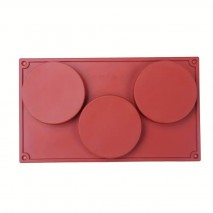 Silicone Mould Cylinder 10cm 3 cavity Unbranded,Cooks Plus