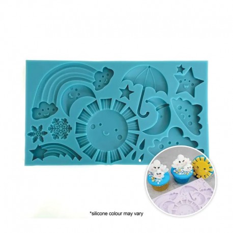 Cake Craft Cartoon Rainbow Sky Silicone Mould Cake Craft,Cooks