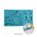 Cake Craft Cartoon Rainbow Sky Silicone Mould