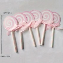 Cake Topper Lollipops 12pc Pink Unbranded,Cooks Plus