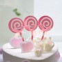 Cake Topper Lollipops 12pc Pink Unbranded,Cooks Plus