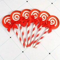 Cake Topper Lollipops 12pc Red Unbranded,Cooks Plus