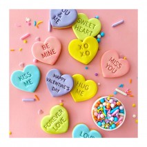 Cake Craft Cookie Cutters - Love Heart Messages - 11 pieces
