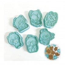 Cake Craft Cookie Cutters - Cute Animals - 6 pieces Cake