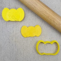 CCC Elephant Debosser & Cutter Set Custom Cookie Cutters,Cooks