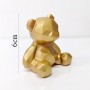 Cake Topper Geo Bear 6.5cm - Silver Unbranded,Cooks Plus