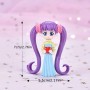 Cake Topper Anime Girl Pink Hair 7.5cm Unbranded,Cooks Plus