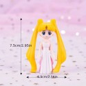 Cake Topper Anime Girl Yellow Hair 7.5cm