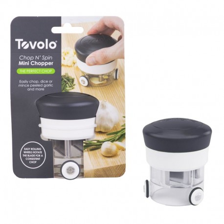 Tovolo Chop n Spin Mini Chopper - Charcoal Tovolo,Cooks Plus