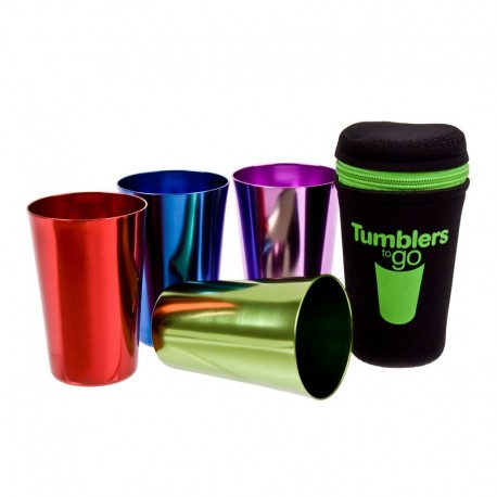 Tumblers to Go - 4 Set - 265ml - Assorted Colours Donaldsons