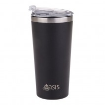 Oasis Insulated Travel Mug 480ml Matte Black Oasis,Cooks Plus