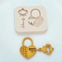 Silicone Mould Lock & Key 2 cavity