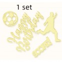 Cake Topper Soccer Score Birthday Black