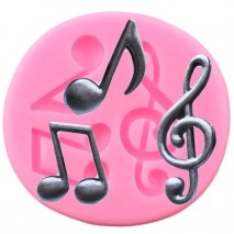 Silicone Mould Music Notes 3 cavity