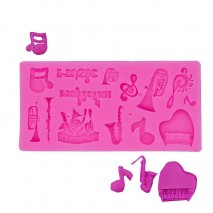 Silicone Mould Musical Instruments 12cav