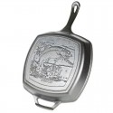 Wildlife Series Square Cast Iron Fish Grill Pan - 10.5inch