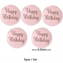 Acrylic Topper Round Happy Birthday - Rose Gold 1pc