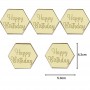 Acr Top Hex Gold 1pc - Happy Birthday