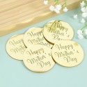 Acrylic Topper Round Happy Mothers Day - Gold 1pc