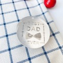 Acrylic Topper Round Best Dad - Silver 1pc