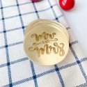 Acrylic Topper Round Mr Mrs - Gold 1pc