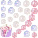 Cake Topper Balls - Transparent/White/Pink 6pc