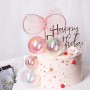 Cake Top Balls Transparent/White/Pink 6p