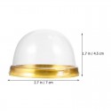 Gold Dome Cake/Dessert Container with Lid – 7 x 7 x 4.5cm 5 Pack
