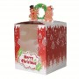 Christmas Cake Box 9.2x9.2x11cm Window