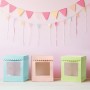 Papyrus & Co Tall Scalloped Cake Box - 10x10x12inch Pastel Green