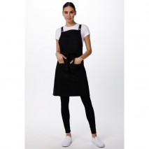 Chef Works Byron Canvas Crossback Back Apron - Black -  ACRS602