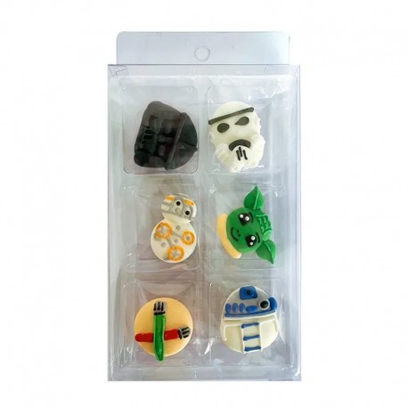 Cake Craft Star Wars Sugar Decorations - 6 piece pack