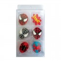 Cake Craft Spiderman Sugar Decorations - 6 piece pack