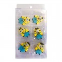 Cake Craft Minions Sugar Decorations - 6 piece pack