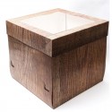 Bake Group Wood Grain Tall Cake Box 12x12inch