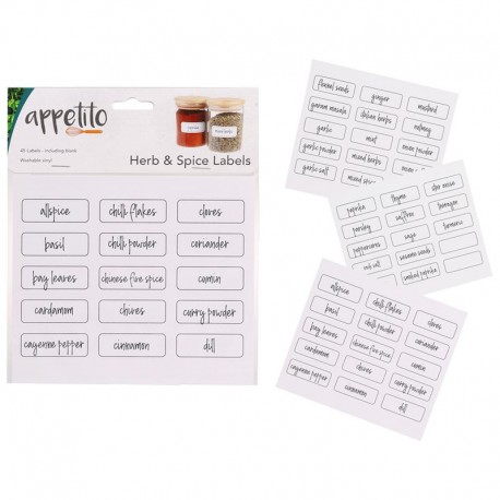 Appetito Herb & Spice Labels - Pack 4