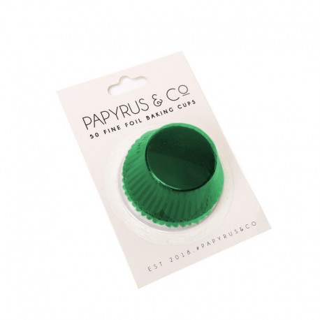 Papyrus Medium Foil Baking Cups - 44mm 50 pack Green