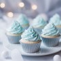 Papyrus Medium Foil Baking Cups - 44mm 50 pack Pastel Blue