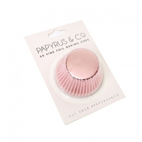 Papyrus Medium Foil Baking Cups - 44mm 50 pack Pastel Pink