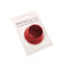 Papyrus Medium Foil Baking Cups - 44mm 50 pack Red