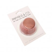 Papyrus Medium Foil Baking Cups - 44mm 50 pack Rose Gold