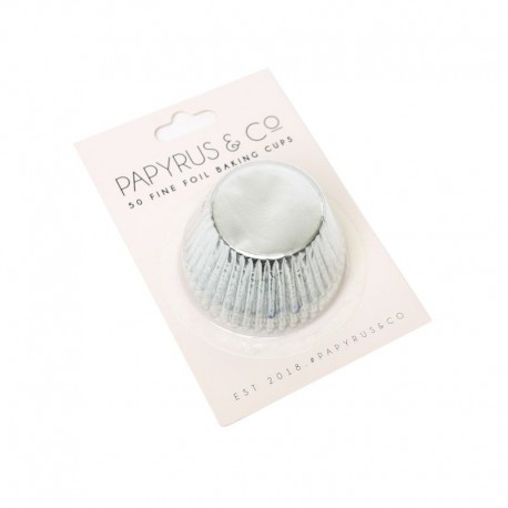 Papyrus Medium Foil Baking Cups - 44mm 50 pack Silver