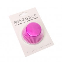 Papyrus Standard Foil Baking Cups - 50mm 50 pack Hot Pink