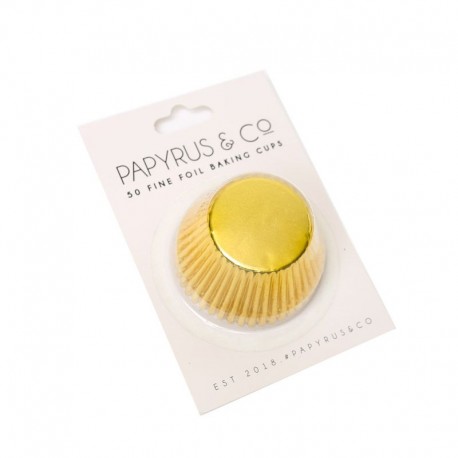 Papyrus Standard Foil Baking Cups - 50mm 50 pack Gold