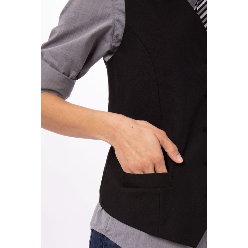 Buy Chef Works Women's Black Basic Vest - VPWO-BLK,Chef Works