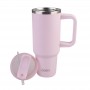 Oasis Stainless Steel Double Wall Insulated Commuter Travel Tumbler 1.2L Pnk Lemonade