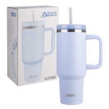 Oasis Stainless Steel Double Wall Insulated Commuter Travel Tumbler 1.2L - Periwinkle