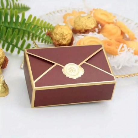 Cake Box Envelope 10.5x7x3.5cm Burg 1pc