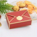 Envelope Shape Box for baked treats - Red 1pc